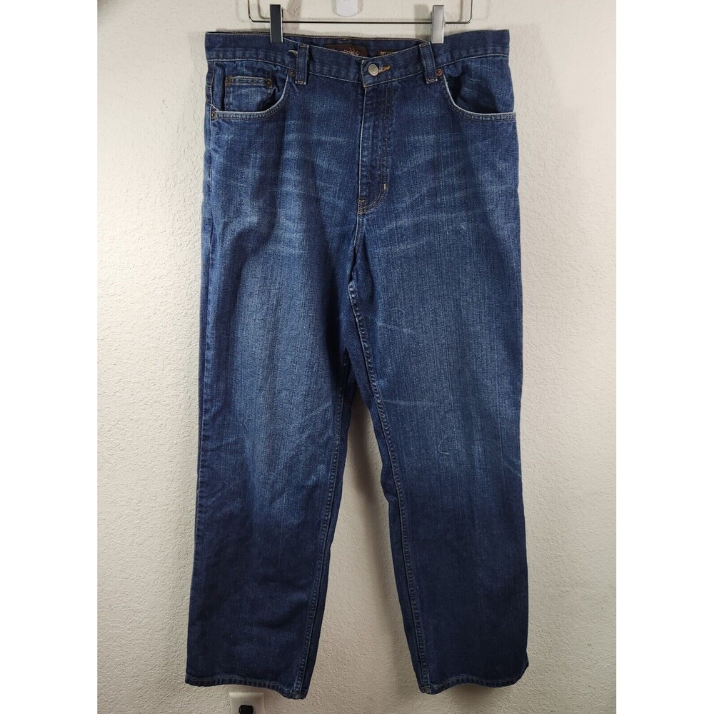 Aeropostale Jeans Mens 35x34 Blue Medium Wash Relaxed Fit Straight Leg Denim Y2K